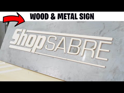 Custom Wood + Metal Sign – ShopSabre CNC Plasma Router Combination Tablevideo thumb