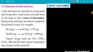 Ionisation of acids and bases/ionic equilibrium/class 12th/lecture 06