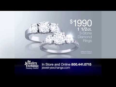 1 1/2ct Three Stone Diamond Ring $1990