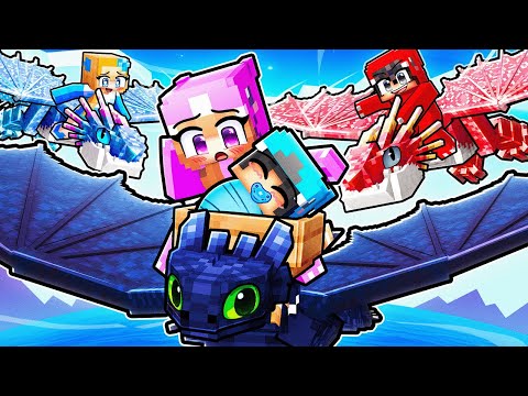 Baby Omz Adopted by DRAGON TRAINERS Sad Story in Minecraft