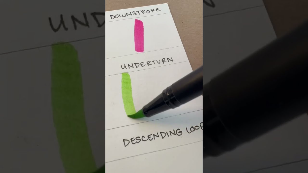 How to do Calligraphy with Brush Pens for Total Beginners #shorts