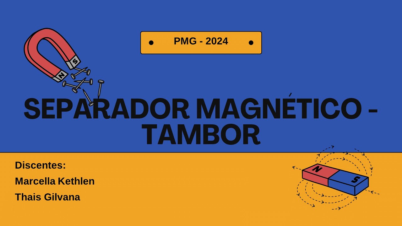 Maquete de um separador magnético de tambor