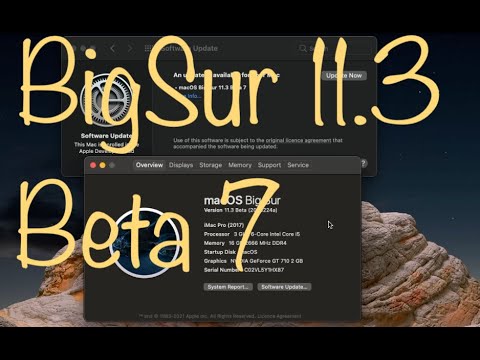 BigSur 11.3 beta 7 updated no crash