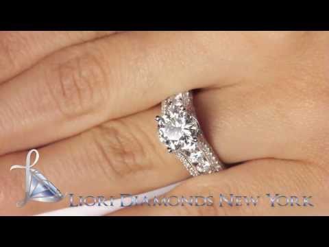 ER-0964 - 3.88 Carat H-SI1 Certified Natural Round Diamond Engagement Ring 14k White Gold
