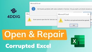 [Open and Repair Excel] How to repair Corrupted Excel File | Fix Excel Cannot Open the File - 6 Ways