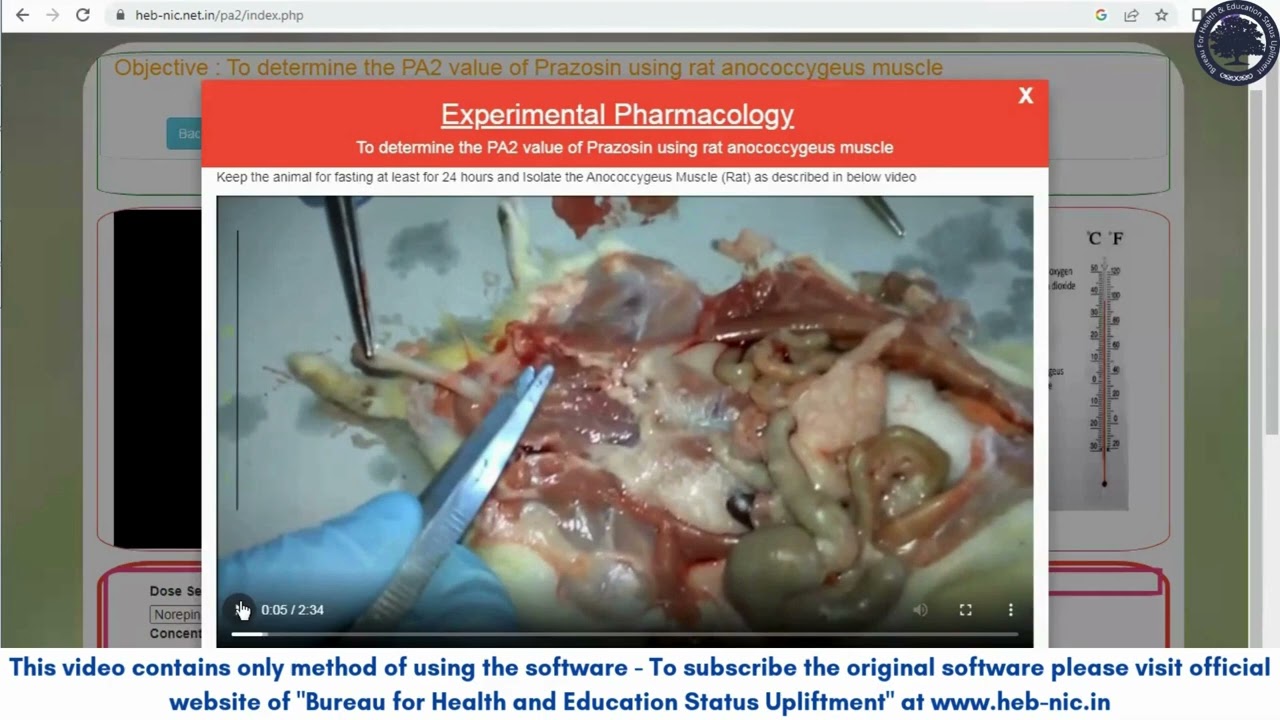 Determination of pA2 value of prazosin using rat anococcygeus muscle by Schilds plot method