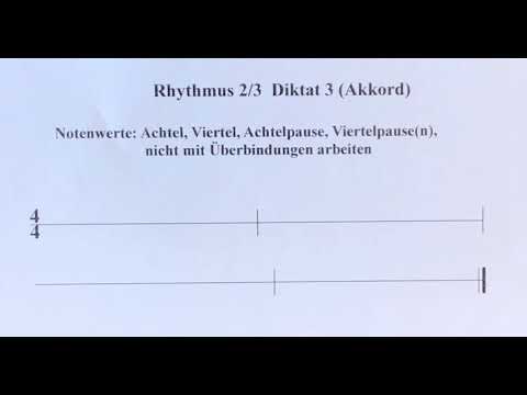 Rhythmus 2/3 Diktat Nr. 3 (Akkord) kurz und bündig