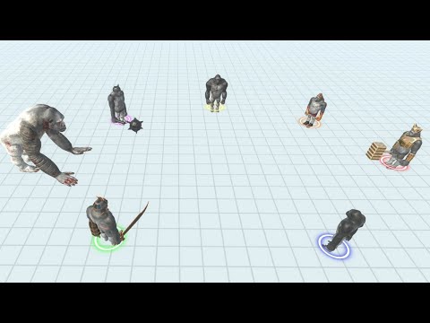 GHOR HAMMER vs GORO vs SCIMITARILLA vs SHATTERILLA vs WOLVERILLA vs KING KHUNG vs KNOCKOUT GORILLA