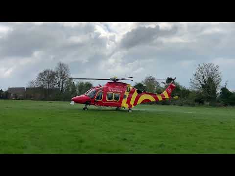 Helimed 55 take off,  Hemel Hempstead 21st April 2023