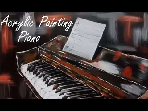 Piano Acrylic Painting