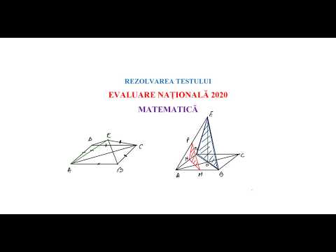 Rezolvarea testului de Evaluare Națională la Matematică 2020