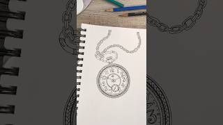 Drawing a pocket watch - measuring moments #inkart #drawing #drawingshorts