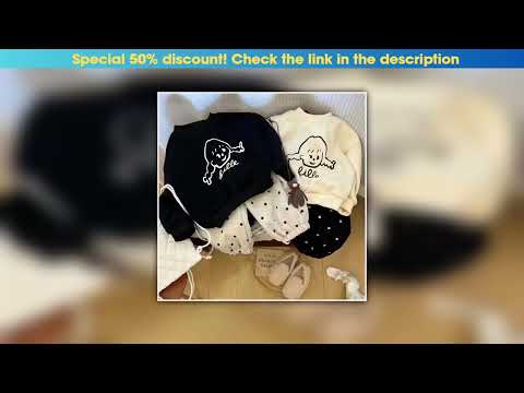 Today Only Autumn Winter Plush Thicken Warm Girls Clothes Set Cute Cartoon Kids Clothes Girls Sweat