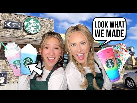 WE BECAME STARBUCKS BARISTAS FOR THE DAY 😱🤩 *CREATING NEW DRINKS*