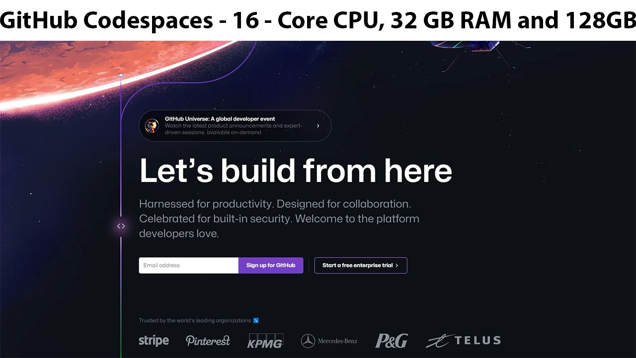 16 - Core CPU, 32 GB RAM and 128GB Storage! 😲 FOR FREE! 🥳 - GitHub Codespaces