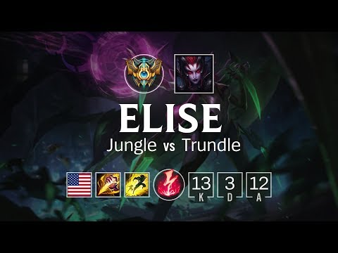 Elise Jungle vs Trundle - NA Challenger Patch 8.10