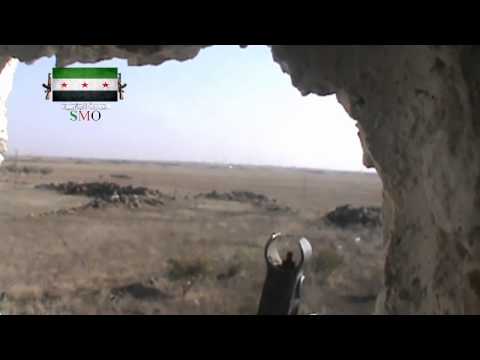 رصد مقرات النظام من قبل عناصر لوار الحبيب محمد المرابطون على جبهة قرية زمرين في ريف إدلب