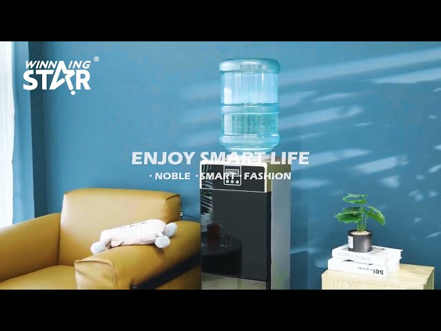 Winning Star Water Cooler, Top Loading, Hot & Cold, Stand, Elegant Design, 550 Watts, Silver, ST-6503