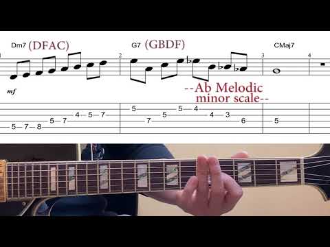 (TAB) 2-5-1 Jazz licks + Analysis