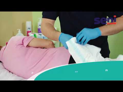 [DE] 03 Seni - Super Seni atmungsaktive Inkontinenzhosen Anwendung bei einer liegenden Person