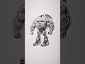 Speed Drawing Udin Din Din Dun Madin Din Din Dun Shorts Sahur Brainrot Memes Drawing