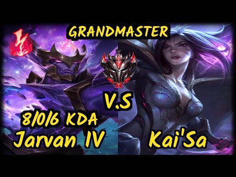 OPT Meteos (JARVAN IV) vs KAI'SA - 8/0/6 KDA JUNGLE GAMEPLAY - NA Ranked GRANDMASTER