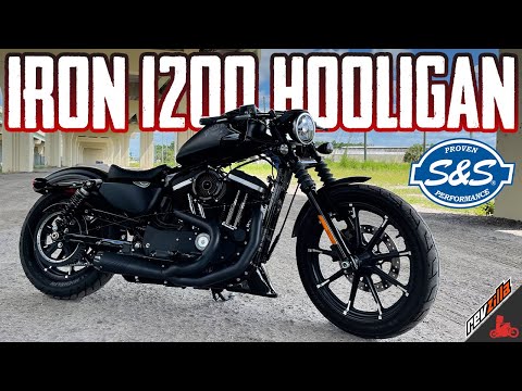The Harley Iron 883 to 1200 is DONE! (S&S Hooligan Kit TEST RIDE)