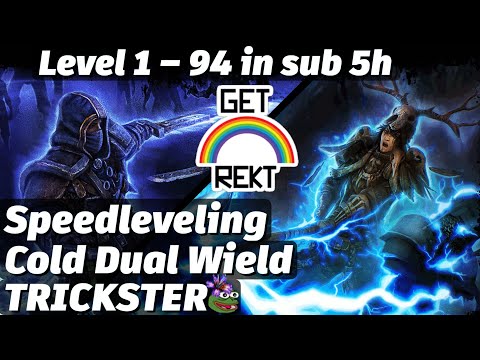 [HC] Grim Dawn Speedleveling - Trickster, cold dual wield melee - Level 1 to 94 in 5 hours