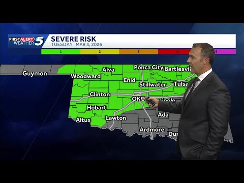 TIMELINE: Hail possible with storm threat late Tuesday in Oklahoma