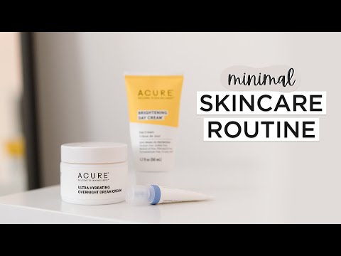 Part of a video titled My Minimalist Skincare Routine (AM/PM) | Simple + Natural Skincare