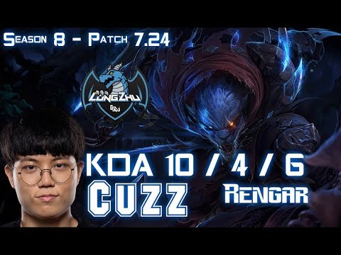 LZ Cuzz RENGAR vs KHA'ZIX Jungle - Patch 7.24 KR Ranked