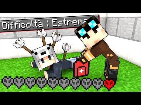SALVO LA VITA AL MIO AMICO SU MINECRAFT A DIFFICOLTÀ ESTREMA!!!
