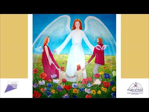 Тифлокомментарий к картине "Ангел семьи и милосердия" Полины Новиковой