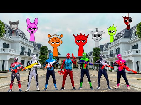 What If 7 SPIDER-MAN Live In 1 House...?? || Spiderman Vs Skibidi Sprunki