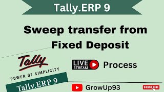 Sweep transfer on fixed deposit II FD II Tally II Tally course II tally entries