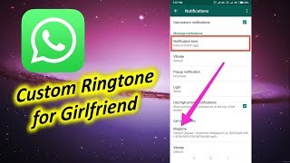 Set up WhatsApp Custom Ringtone and Notification