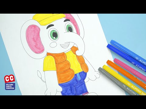 El Elefante Bailarín, Video Coloreable - Mundo Canticuentos