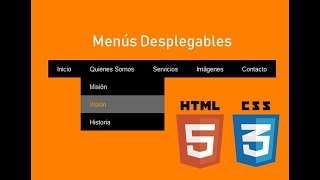 Cómo crear menus desplegables html5 y css3