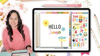 PLAN WITH ME 💗 | June 2023 ☀️ | + Free Stickers 🌿