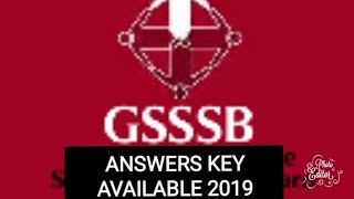 GSSSB ANSWER KEY 2019 HOW TO CHECK ANSWER KEY CHECK HERE