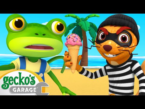 Weasel Steals the Ice Cream | Gecko's Garage | Trucks For Children | Cartoons For Kids