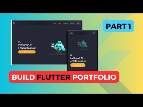 [Part 1] Flutter Web Tutorial - Build Portfolio Website in Flutter #flutterweb