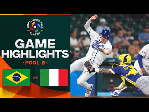 Brazil vs. Italy 2026 World Baseball Classic | Game Highlights