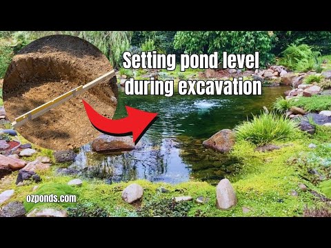 Levelling a DIY pond and setting water level