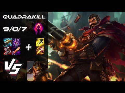 JUNGLE Graves vs Jarvan IV [QUADRAKILL] - EU Grandmaster Patch 14.23