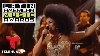 Aymee, Gringo y Baby Rasta cantan “Bailando Todo Se Olvida” en los Latin AMAs 2016 | LAMAS | Entrete