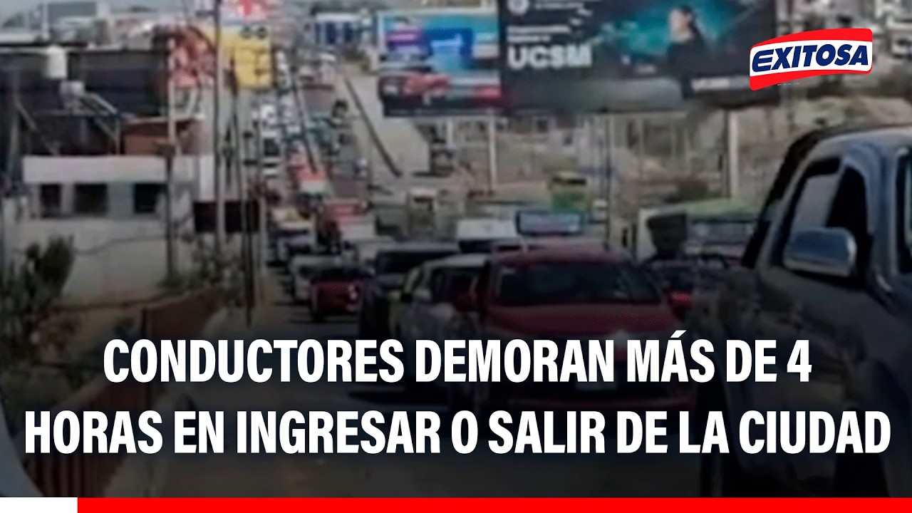 🔴🔵 Conductores demoran más de 4 horas en ingresar o salir de la ciudad