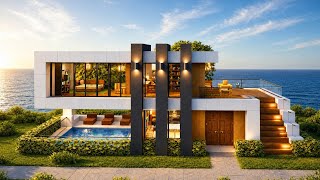 Easy 10 MINUTE MODERN HOUSE with POOL Tutorial 