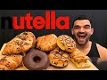 ASMR MUKBANG CHOCOLATE NUTELLA CROISSANTS DONUTS CINNAMON ROLLS PAIN AU CHOCOLAT EATING SOUNDS