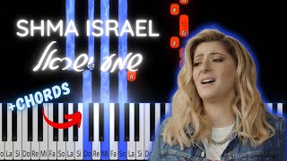 Shma Israel by Sarit Hadad. Easy piano tutorial. שמע ישראל